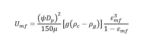 minimum fluidization velocity