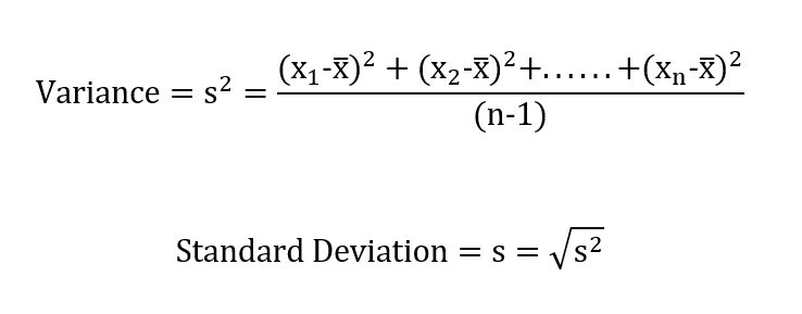 standard deviation & variance calculation